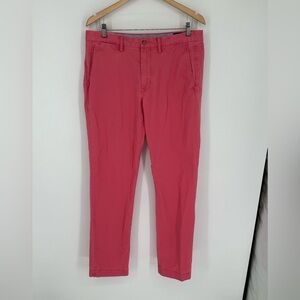 Polo Ralph Lauren Pants Mens 32x30 Pink Chino Stretch Straight Fit $115 T4